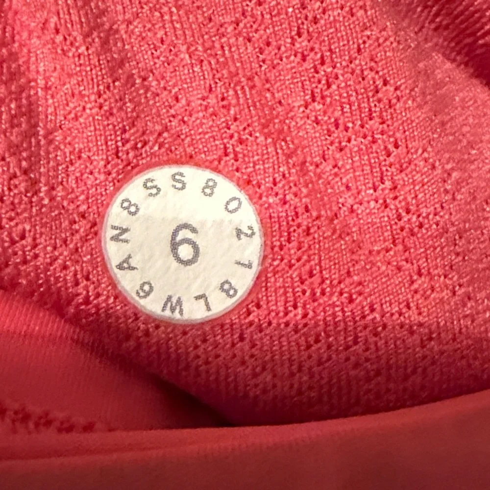 Lululemon On Pace Crop 21” Leggings Nulux Coral Pink Size 6